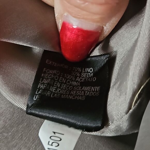 Alex Marie Bronze Linen/Silk blend dress size 12 - Picture 11 of 11